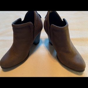 Taupe brown ankle booties